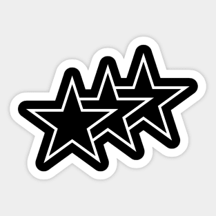 Black Tri-Stars Sticker